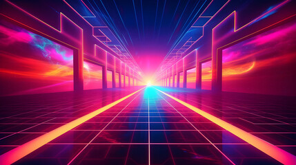 Synthwave Dreams: A Vibrant Journey into Retro-Futuristic Delight