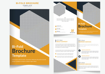 Creative Bifold Brochure Design Template for your Marketing Agency Corporate Business