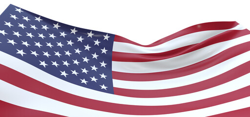Dynamic National Symbol: 3D USA Flag Represents Strength and Freedom
