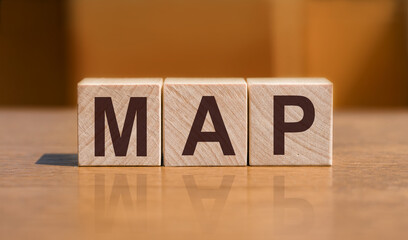 Conceptual world Map. Word for a diagrammatic representation of the surface of the earth