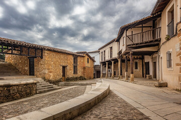 The square of Don Juan de Austria in Cuacos de Yuste. Extremadura, Spain.
