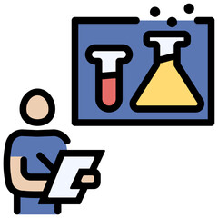 chemical filled outline style icon