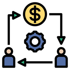 exchange filled outline style icon