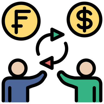 currency exchange people dollar franc clip art preview