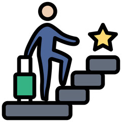 goal filled outline style icon