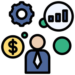 investor filled outline style icon