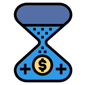 investment filled outline style icon