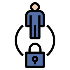 quarantine filled outline style icon