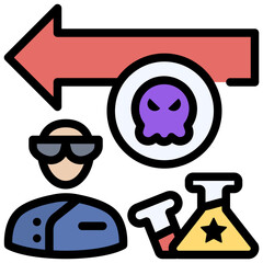 terrorism filled outline style icon