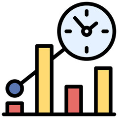 time filled outline style icon