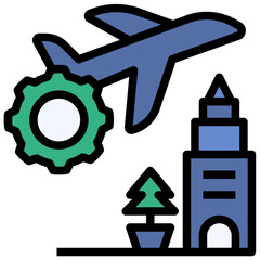 tourism filled outline style icon