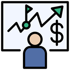 Trader filled outline style icon