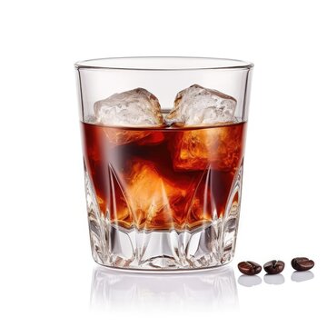 Black Russian Cocktail isolated on white (generative AI)