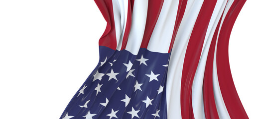 Obraz premium Dynamic Icon: Mesmerizing 3D USA Flag Stands Tall with National Pride