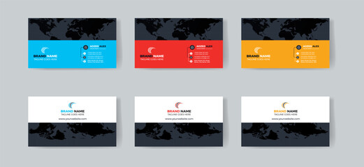 Modern Creative Corporate Business card design template, Clean professional business card template, visiting card, business card template.