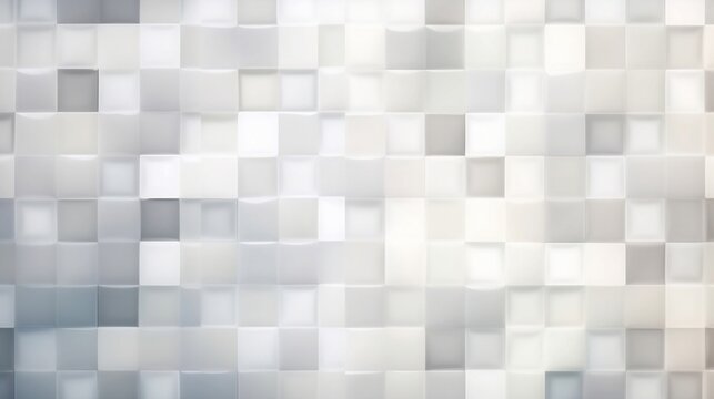 Geometric mosaic squares background. Subtle light grey gradient tint, shade and tone palette guide swatch chart transparent overlay. Abstract monochrome clean professional  banner, generative AI