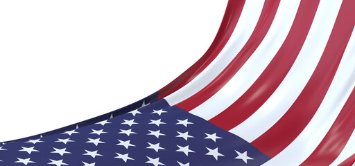 Obraz premium Flag of Hope: Vibrant 3D USA Flag Represents Aspirations and Dreams