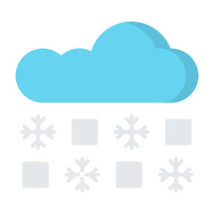 Freezing Rain Flat Icon
