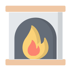 Fireplace Flat Icon