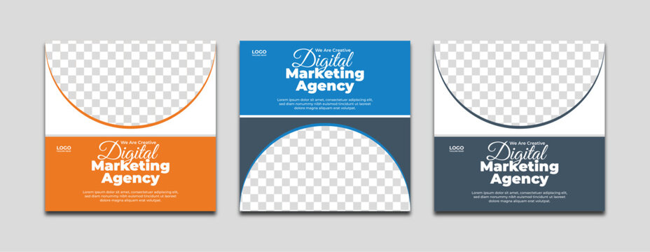 Digital Marketing Social Media Post banner Template, social media post banner design template. business marketing post. Digital marketing agency post banner, Digital marketing expert banner.