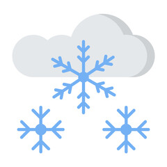 Snow Falling Flat Icon