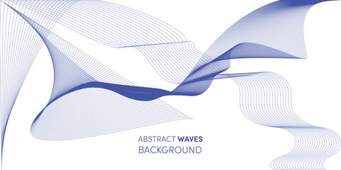 Abstract blue background with waves