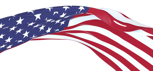 Fototapeta premium Dynamic Icon: Mesmerizing 3D USA Flag Stands Tall with National Pride