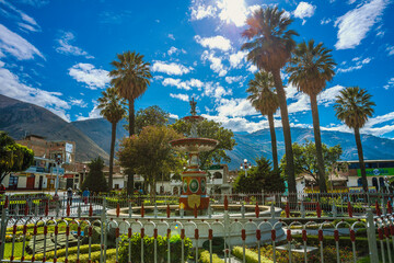 Church main square of Caráz Peru