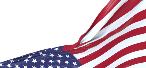 Obraz premium Virtual Heritage: Enchanting 3D USA Flag Preserves American Legacy