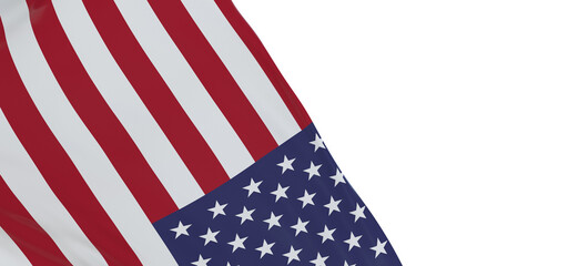 Fototapeta premium Visual Allegiance: Powerful 3D USA Flag Unites the Nation