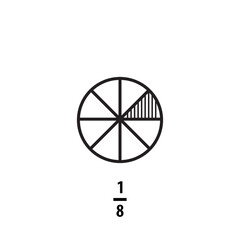 Fraction icon vector logo design template