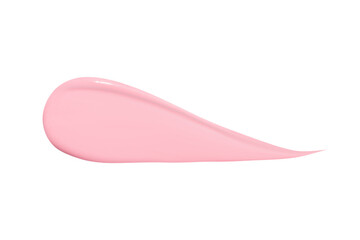 Pastel colored pink paint stroke. On a blank background. PNG