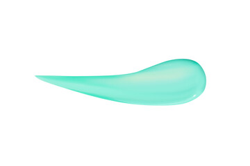 Dab of pastel green paint. On a blank background. PNG