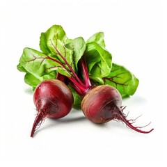 Beets isolated on white background (generative AI)