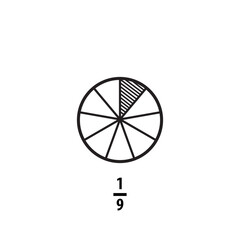 Fraction icon vector logo design template