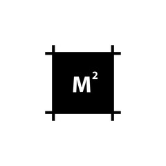 Square meter icon vector logo design template