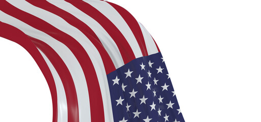 Fototapeta premium Digital Artistry: Mesmerizing 3D USA Flag Reflects Creativity and Freedom