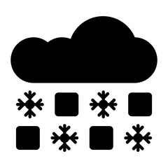Freezing Rain Glyph Icon