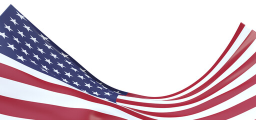 Powerful Patriotism: Striking 3D USA Flag Waves with Honor