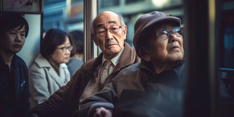 Happy active seniors spending time together - Generative AI