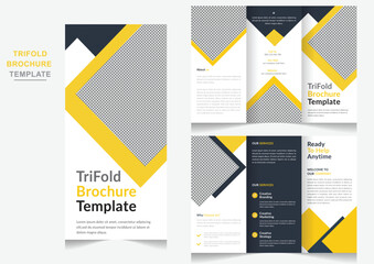 Corporate minimalist modern multipurpose & creative business trifold brochure design template 