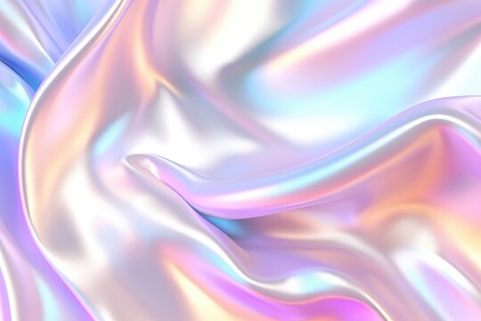 The background is iridescent and perfect for design. (Generative AI)