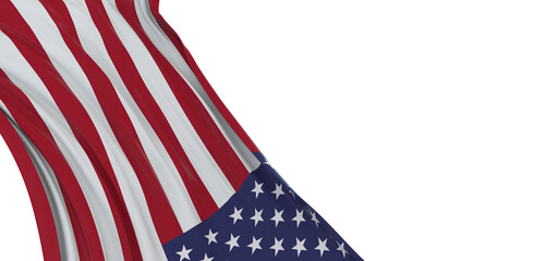 Obraz premium Dynamic Symbol: 3D USA Flag Signifies National Progress and Unity
