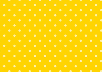 シンプルなドット柄のポップな背景イメージ（黄色）