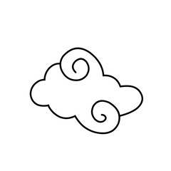 Abstract cloud, Chinese Cloud, Curl cloud, cloud decoration, cloud icon
