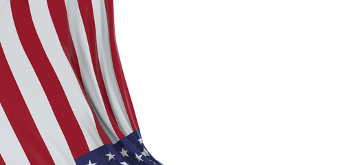Obraz premium Digital Artistry: Mesmerizing 3D USA Flag Reflects Creativity and Freedom