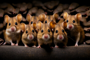 flock of mice. Generative AI