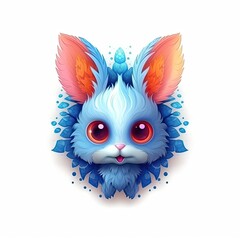 Bunny cute character illustration. Generative AI