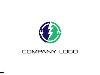 Modern abstract digital logo. typography, Creative Electrical logo and  Minimal technology   vector illustration logo.  symbol set for  artist, modern style Awesome logo in shape a template Mode flat.