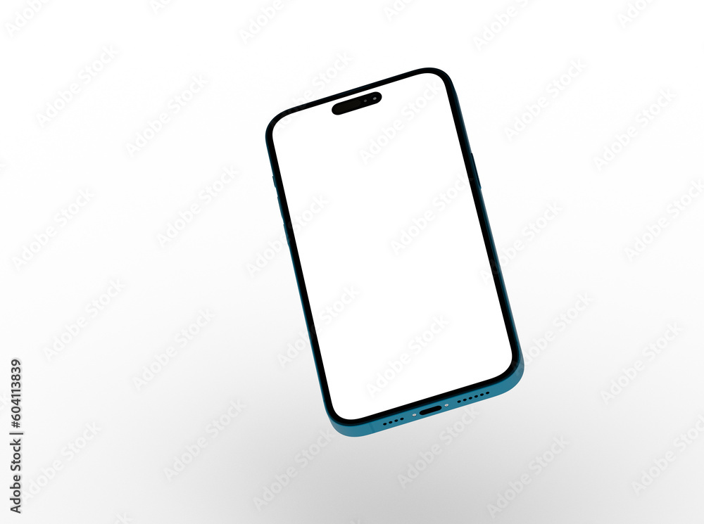 Poster mockup - realistic smartphone template mockup for user experience presentation